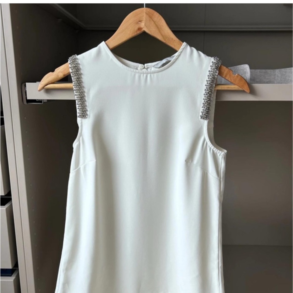 H&M Elegant White Beaded Women's Top